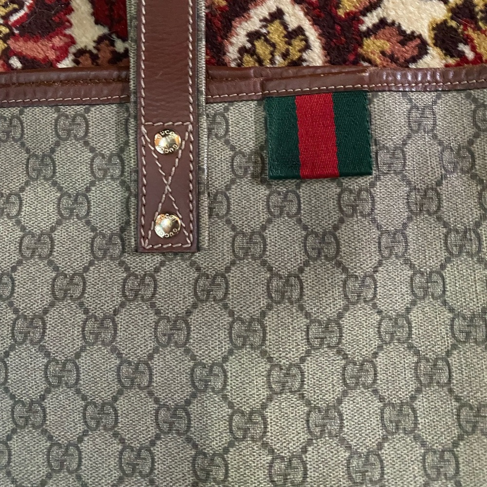 Gucci GG Monogram Tote Bag PVC Leather